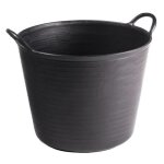 Seau en plastique - ekkia - noir - avec poignes - mixte - durable