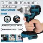 Electrique boulonneuse clé à choc visseuse sans fil percussion 350nm pour 18v makita dtw285z li - ion ... Electrique boulonneuse clé à choc visseuse sans fil percussion 350nm pour 18v makita dtw285z li - ion ...