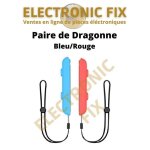 Electronicfix bleu + rouge dragonne de poignet joy - con pour manette nintendo switch 1 paire de dragonne ...