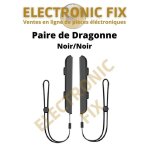 Electronicfix dragonne de poignet noir joy - con pour manette nintendo switch 1 paire de dragonne