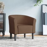 Elégance fauteuil cabriolet marron tissu 70x56x68cm 65502 Elégance fauteuil cabriolet marron tissu 70x56x68cm 65502