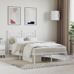 Elegant 120 x 190 cm cadre de lit adulte m�tal avec t�te de lit blanc 120x190 cm 1985 kg