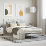 Elegant 120 x 190 cm cadre de lit adulte m�tal avec t�te de lit blanc 120x190 cm 2085 kg