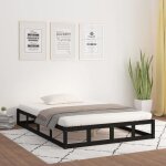 Elegant 120 x 190 cm cadre de lit adulte noir 120x190 cm petit double bois massif 1845 kg