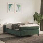 Elegant 120 x 200 cm sommier � ressorts de lit vert fonc� 120x200 cm velours 225 kg