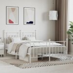 Elegant 140 x 190 cm cadre de lit adulte métal avec tête de lit - pied de lit blanc 140x190cm 2425 kg ... Elegant 140 x 190 cm cadre de lit adulte métal avec tête de lit - pied de lit blanc 140x190cm 2425 kg ...