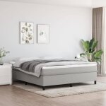 Elegant 180 x 200 cm sommier à ressorts de lit gris clair 180x200 cm tissu 272 kg Elegant 180 x 200 cm sommier à ressorts de lit gris clair 180x200 cm tissu 272 kg