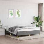 Elegant 180 x 200 cm sommier à ressorts de lit gris foncé 180x200 cm tissu 272 kg Elegant 180 x 200 cm sommier à ressorts de lit gris foncé 180x200 cm tissu 272 kg
