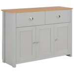 Elegant bahut cuisine - enfilade - buffet gris 112 x 35 x 81 cmbonne vie66108 - gris 3666 kg Elegant bahut cuisine - enfilade - buffet gris 112 x 35 x 81 cmbonne vie66108 - gris 3666 kg