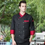 lgante veste de chef  manches courtes - conue pour la performance et le confort en cuisine noir1