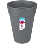 Elho pot de fleurs rond haut loft urban - � 28 cm - gris anthracite