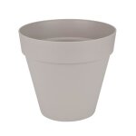 Elho pot de fleurs rond avec roues loft urban - � 48. 5 x h 44. 5 cm - gris chaud