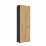 Ellos - armoire de salle de bain 2 paniers � ligne - rangement sdb - 174x60x30 - meuble colonne