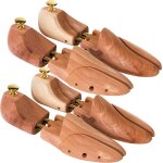 Embauchoir - tectake - 2 paires d?embauchoirs bois de c�dre pour chaussures 39 - 41 r�glables � ressorts ...