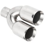 Embout déchappement double - omabeta - 63mm / 89mm - acier inoxydable - universel - soudure auto pot Embout déchappement double - omabeta - 63mm / 89mm - acier inoxydable - universel - soudure auto pot