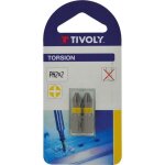 Embout de vissage - tivoly - ph 2 - 25 mm - vendu par 2 - torsion