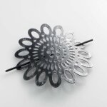 Embrasse de rideau broche mandy 17cm noir - paris prix - design & pratique - en forme de fleur Embrasse de rideau broche mandy 17cm noir - paris prix - design & pratique - en forme de fleur