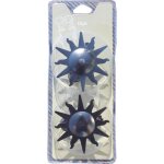 Embrasses pour rideaux pinces � rideaux mod�le soleil couleur nickel reflets noir lot de 2 pi�ces