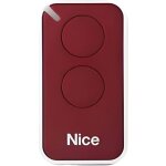 Emetteur de t�l�commande rouge nice 2 canaux pour portail et porte de garage - inti2r