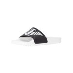 Emporio armani - logo sliders pour hommes - blanc - caoutchouc