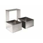 Emporte - piece carre inox hauteur 4. 5 cm - dimensions 8 x 8 cm - passe au four et au lave - vaisselle ...