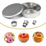 Emporte - pièce - inox - 12 pièces - rond - pour pâtisserie - compatible lave - vaisselle Emporte - pièce - inox - 12 pièces - rond - pour pâtisserie - compatible lave - vaisselle