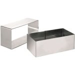 Emporte - piece inox forme rectangulaire - dimensions 8 x 5 cm - hauteur 4. 5 cm - passe au four et au ...