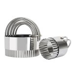 Emporte - pi�ces - no�l - lot de 5 - acier inoxydable - diam�tre 4 � 8 cm - r�sistant � la rouille