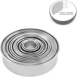 Emporte piece rond en acier inoxydable12 pi�ces emporte piece patisserie rond avec d�licate bo�te ronde ...