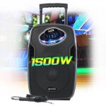 Enceinte active 1500w gemini as - 12togo sur batterie sono dj pa 12 pouces usb sd bluetooth radio fm ...