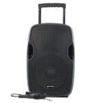 Enceinte active gemini as - 12togo sono dj sur batterie 1500w 12 pouces avec usb sd bluetooth radio fm ...