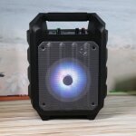 Enceinte amplifi�e sans fil autonome omega wireless led rgb bluetooth micro sd / karaoke 20 watts