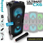 Enceinte autonome high power - pickering - cx6 - led rvb - 400w - micro sans fil vhf