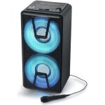 Enceinte autonome  led party box portable avec lecteur cd + micro - bt / cd / aux / usb - 150w