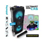 Enceinte autonome high power - pickering - ultimat series - 400w (80w rms) - batterie - led rvb + micro ...