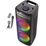 Enceinte bluetooth karaok� - inovalley - ms06cd - 1000w - bluetooth 5. 0 - lecteur cd - rgb - radio fm ...