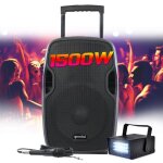 Enceinte dj portable - gemini - as - 12togo - woofer 12 300w rms - batterie 10h - bluetooth usb