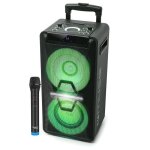 Enceinte dj - muse m - 1920dj sur batterie 300w cd bluetooth et effets led (usb aux tlcommande) 1 microphone ...