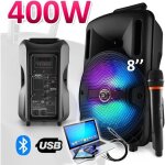 Enceinte karaoké batterie sono 400w 8 led usb / sd / bluetooth + mic - mydj djoon08 + cable pc smartphone ... Enceinte karaoké batterie sono 400w 8 led usb / sd / bluetooth + mic - mydj djoon08 + cable pc smartphone ...