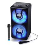 Muse m - 1820dj enceinte portable party box 150w - bluetooth 5. 0 lecteur cd usb batterie 5h 2 micros ...
