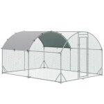 Pawhut - enclos poulailler - acier galvanisé - 280x380x197cm - argent Pawhut - enclos poulailler - acier galvanisé - 280x380x197cm - argent