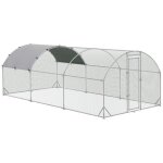 Pawhut - enclos poulailler - acier galvanisé - 280x570x197cm - argent Pawhut - enclos poulailler - acier galvanisé - 280x570x197cm - argent