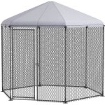 Pawhut - poulailler - acier - 280x245x246cm - argent