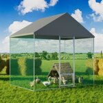 Enclos poulailler chenil ext�rieur - marque - grande taille - toit en tissu oxford - 6 m2