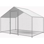 Enclos � poules 6 m� parc grillag� 2 x 3 x 2 m acier galvanis�