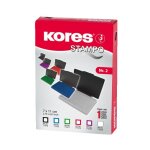 Encreur pour tampon - recharge pour tampon - noir - 7x11 cm - kores - stampo