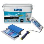 Enduit de lissage pour finition des murs 3x moins de pon�age et poussi�re semin - seau de 4 kg un rouleau ...