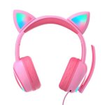Enfants brillants mode mignon chat oreille stro casques - auriculaires avec micro pour pc tablette ...