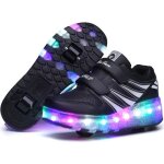 Enfant chaussures avec roulettes led lumineux baskets avec double roue extrieur skateboard skateshoes ...