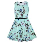 Enfants filles abstrait imprim� robe patineuse 7 - 13 ans